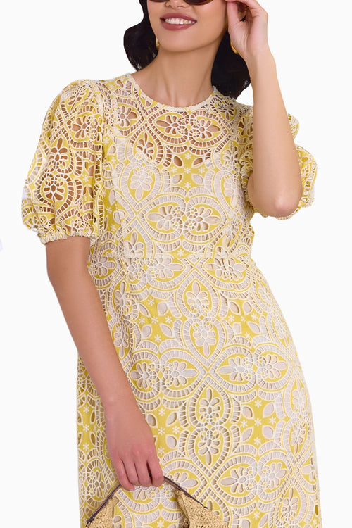 Sunshine Lace Midi Dress