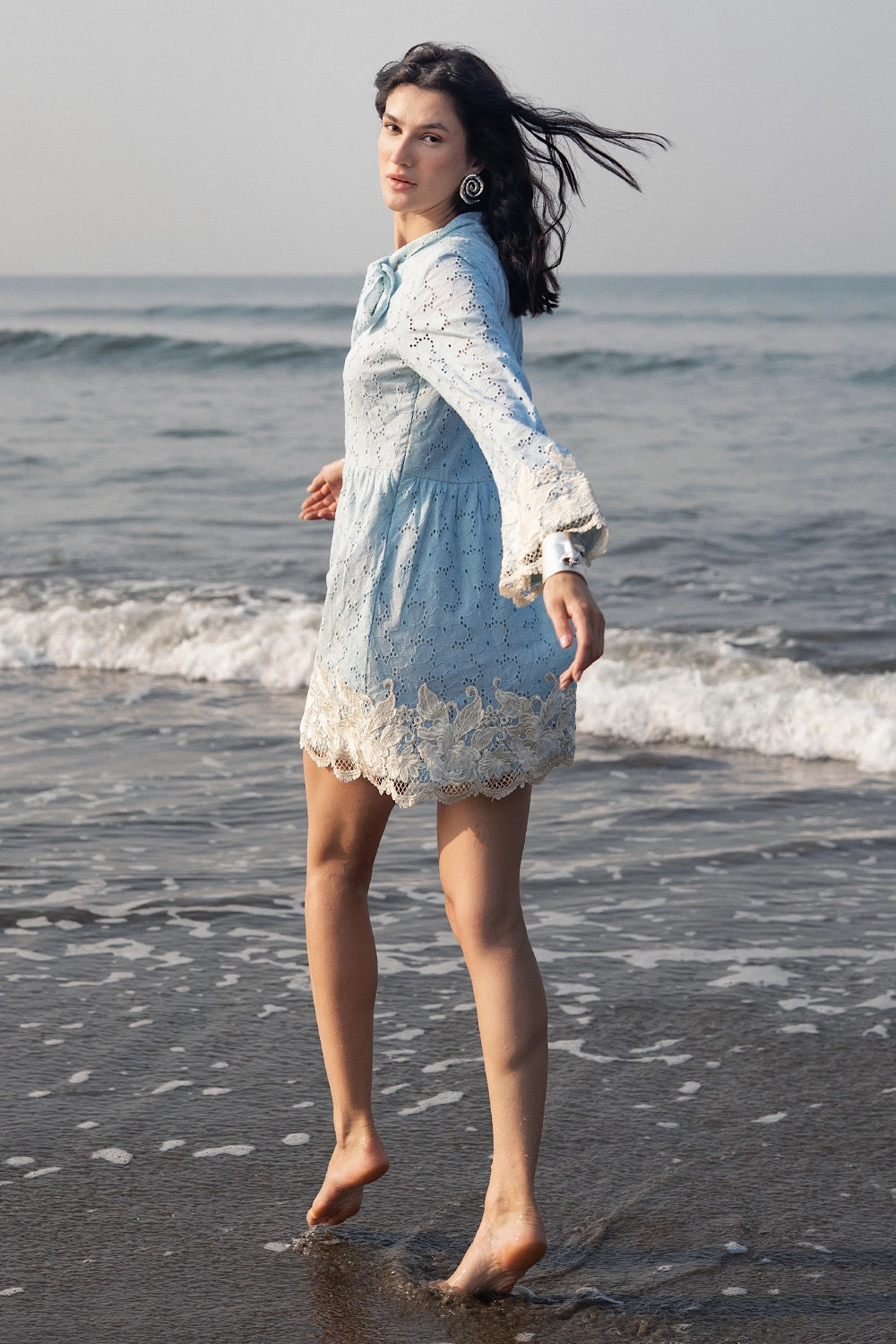 Ice Blue Mini Dress