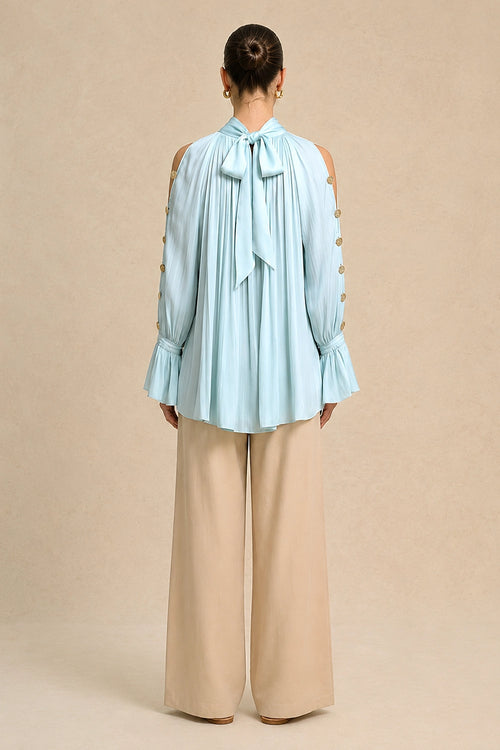 Tropical Breeze Halter Neck Blouse