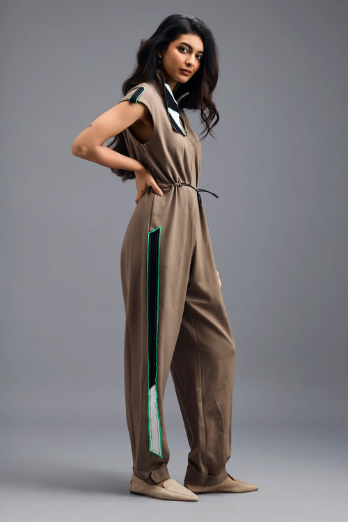 Mud Drawstring Jumpsuit