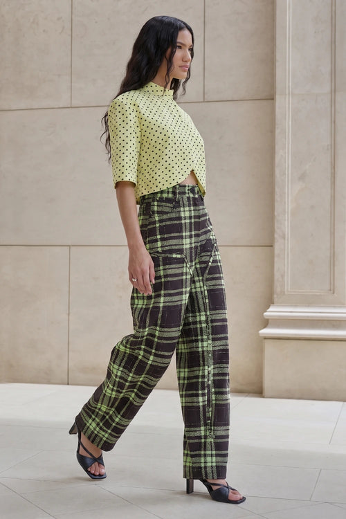 Yellow Black Aria Co-ord Set