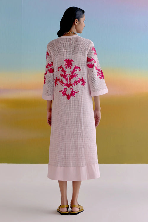 Orchid Veil Midi Dress