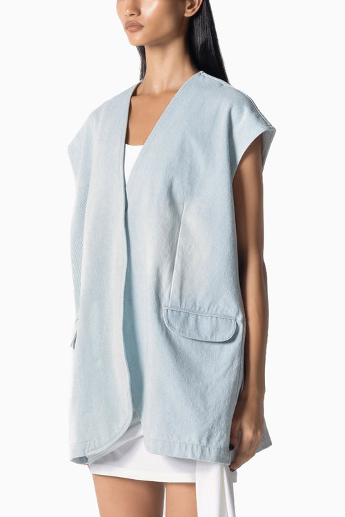 Blue Demim Waistcoat