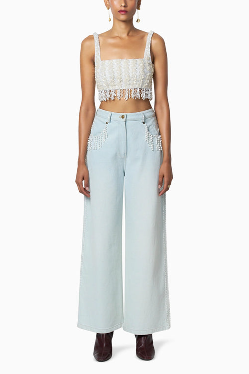 Coco Blouse With Aria Blue Jeans
