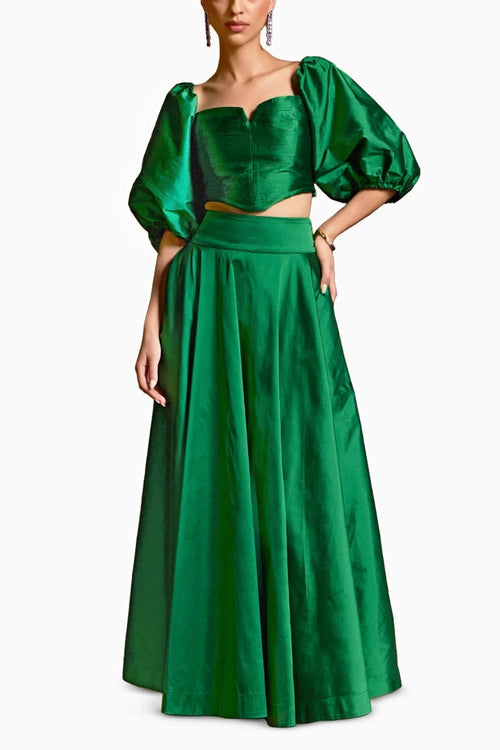 Gemma Green Top With Phoenix Skirt
