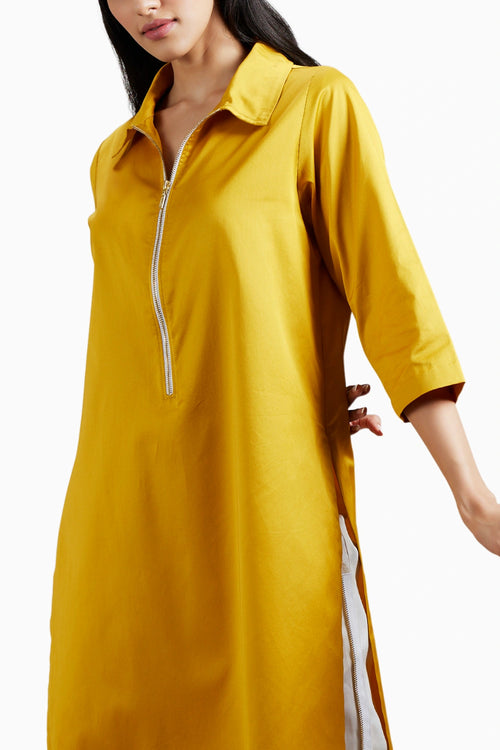 Mustard Yellow Zip Co-ord Set