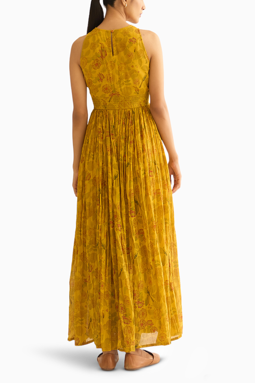 Aswini Bird Print Anarkali