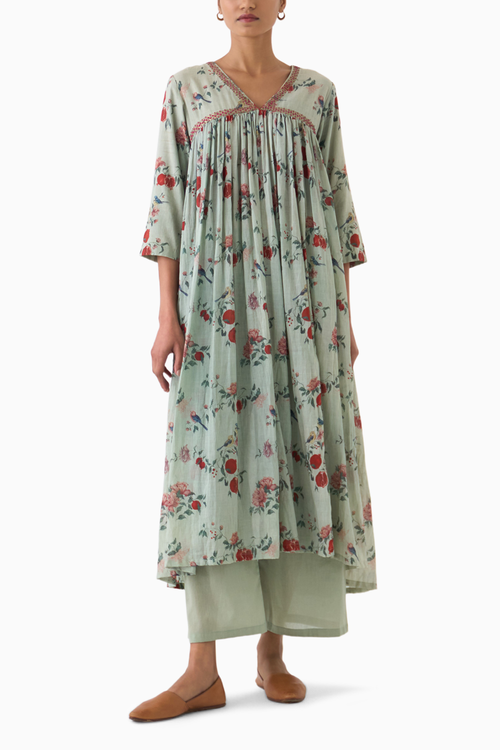 Flori Mint Kurta Set