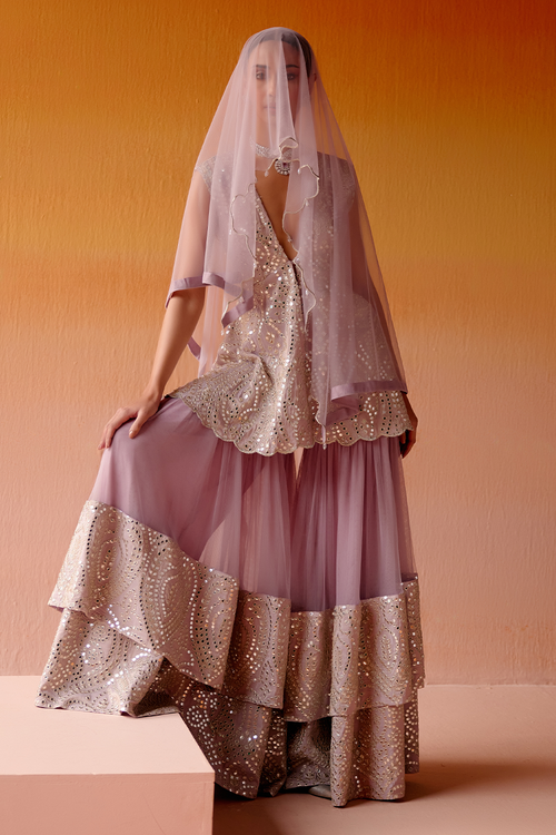 Lilac Lilac Sharara Set
