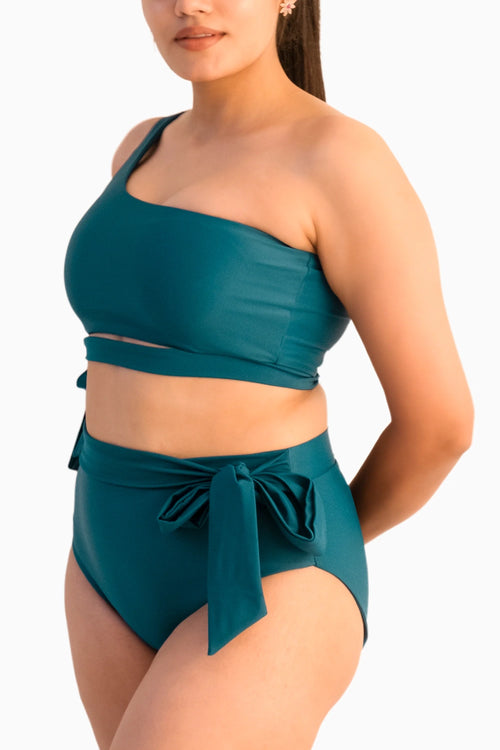 Zenith Nura One Shoulder Top And Bikini Bottom