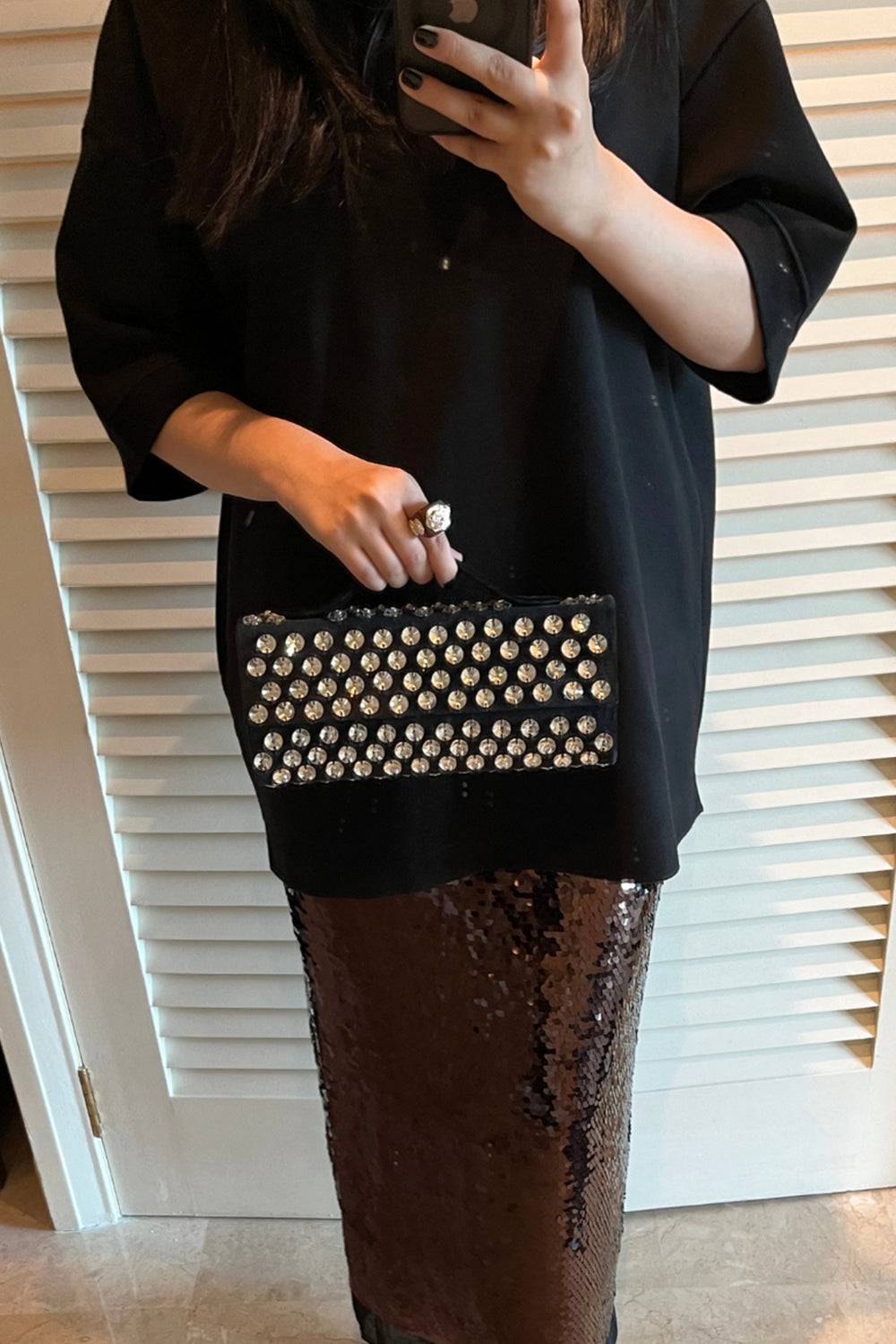 Silver Polka Fūtō Bag