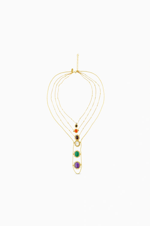 Power Play Navratan Layered Necklace