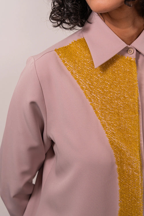 Pink Contrast Shirt
