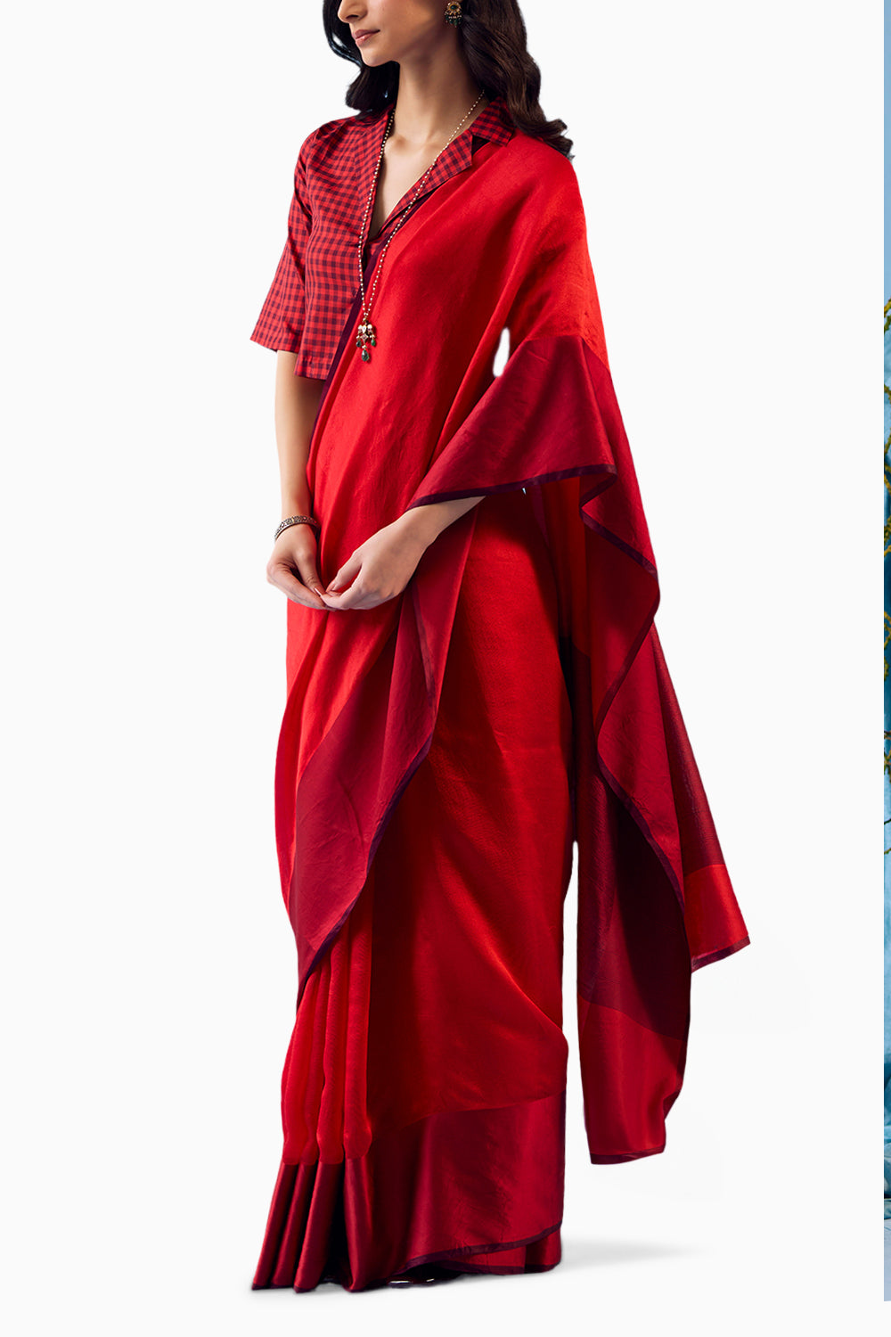 Bold Allure Scarlet Saree