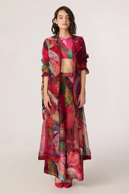 Belen Pink Multi Trench