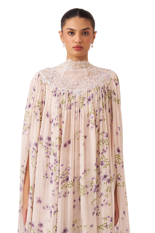 Printed Lavender Nautch Co-ord Set