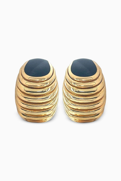 Noir Curve Hoops