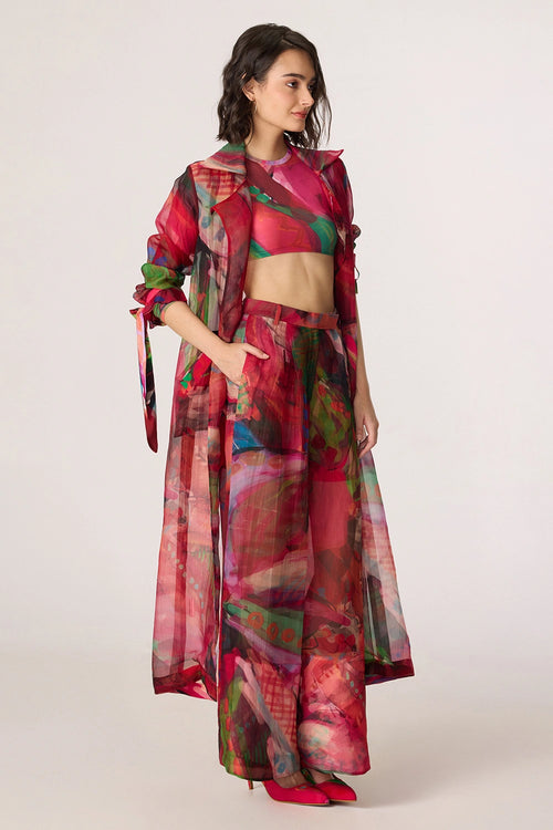 Belen Pink Multi Trench
