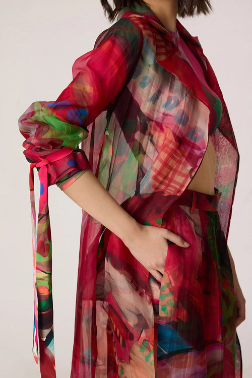 Belen Pink Multi Trench