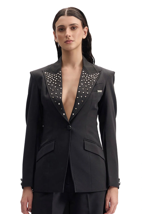 Studded Lapel Osibian Power Blazer