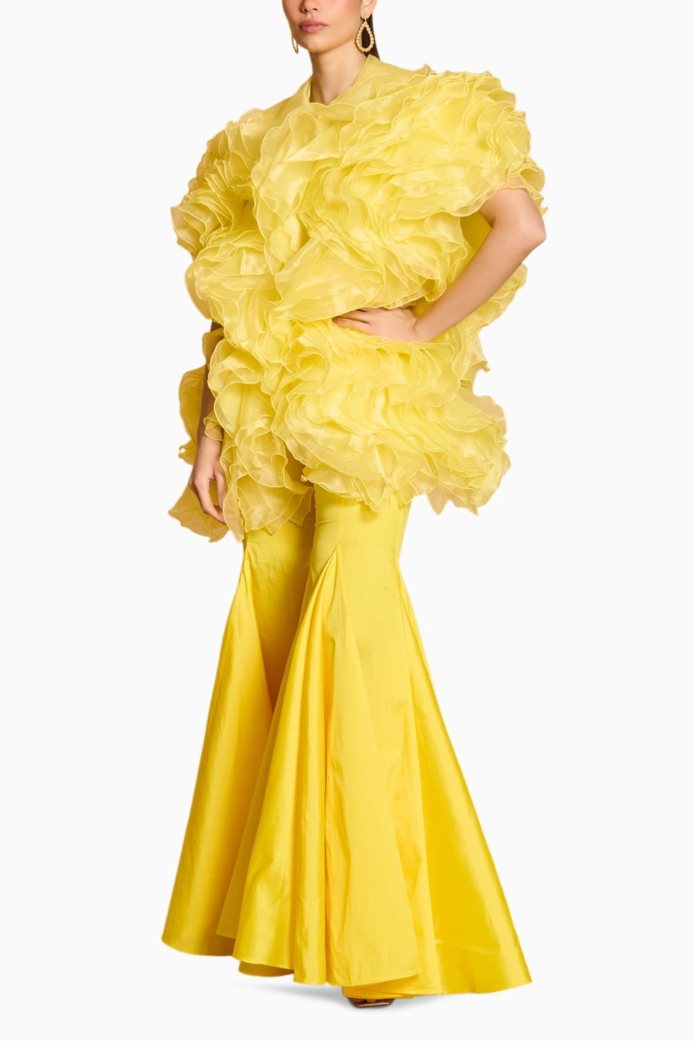 Spectrum Yellow Ruffle Jacket With Bell Bottoms