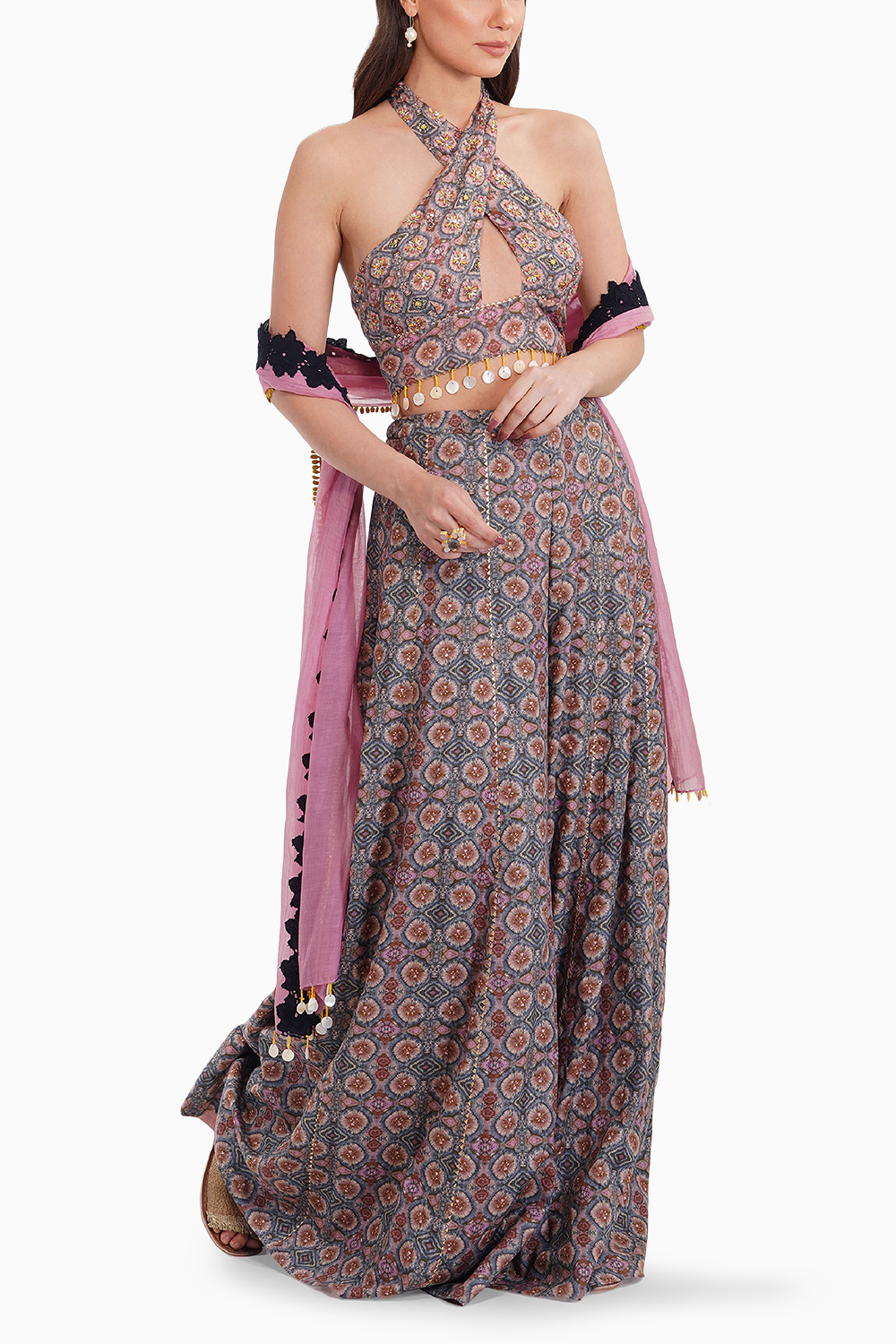 Tie-Dye Printed Sharara Set