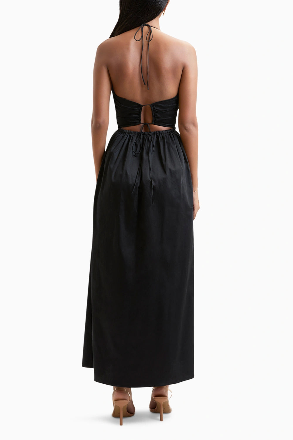 Black Jayne Cut-Out Halter Dress