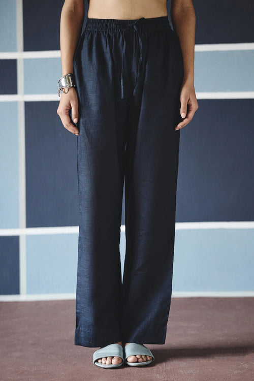 Blue Eri Elasticated Pants