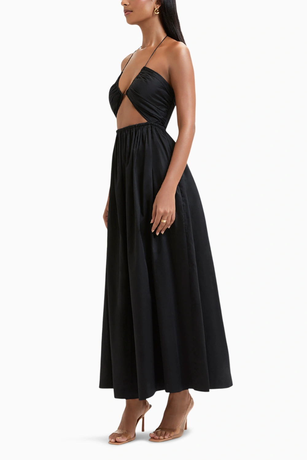 Black Jayne Cut-Out Halter Dress
