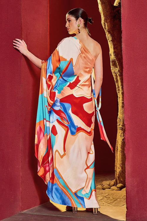 Saffron Modern One Shoulder Dress