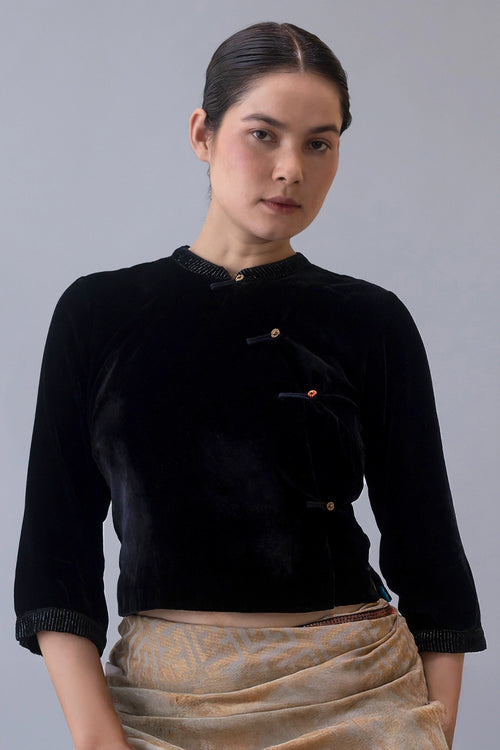 Black Serkyem Blouse