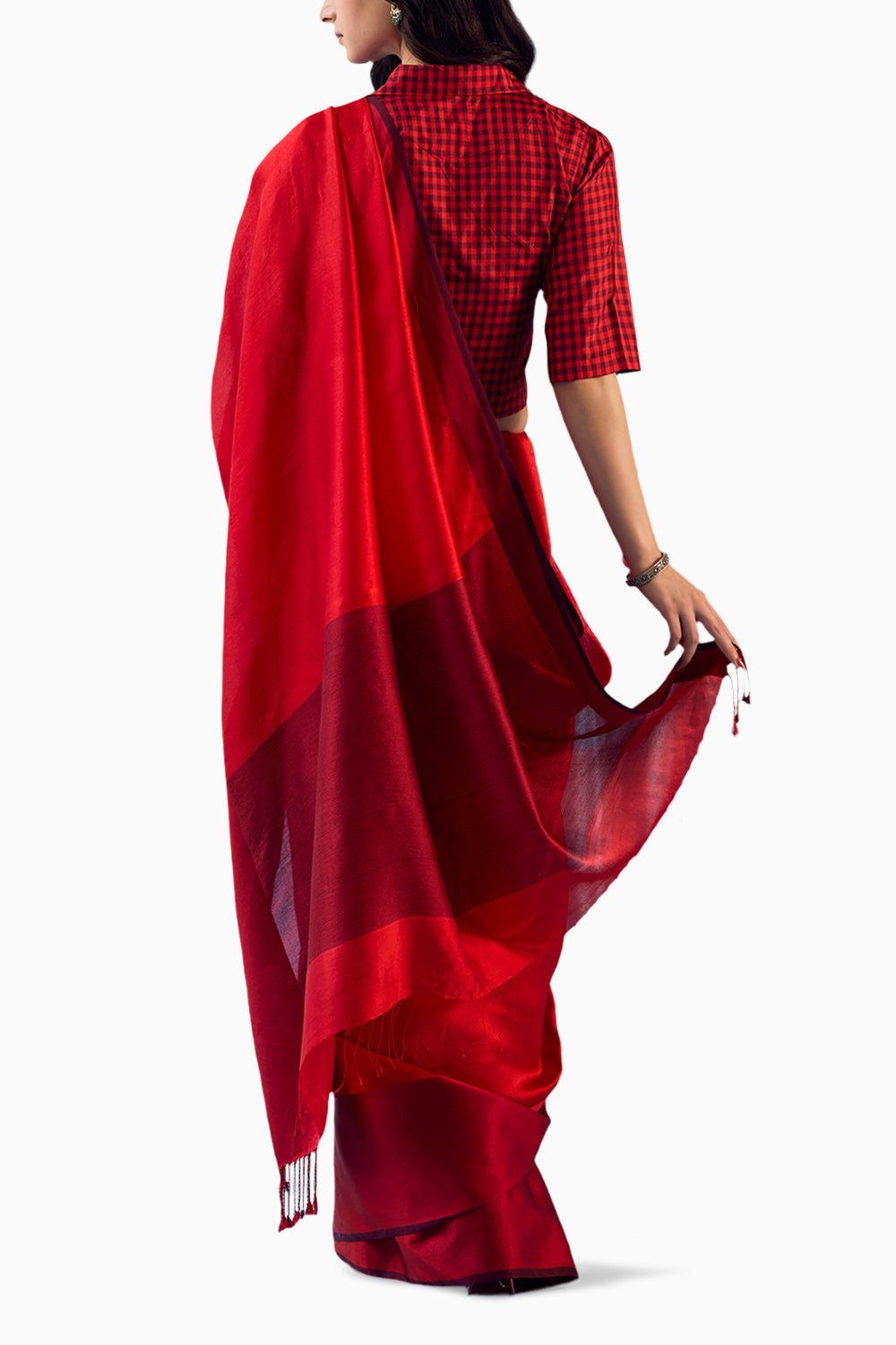 Bold Allure Scarlet Saree