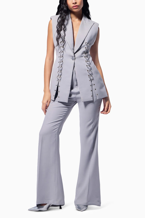 Metal Septum Tailored Suit
