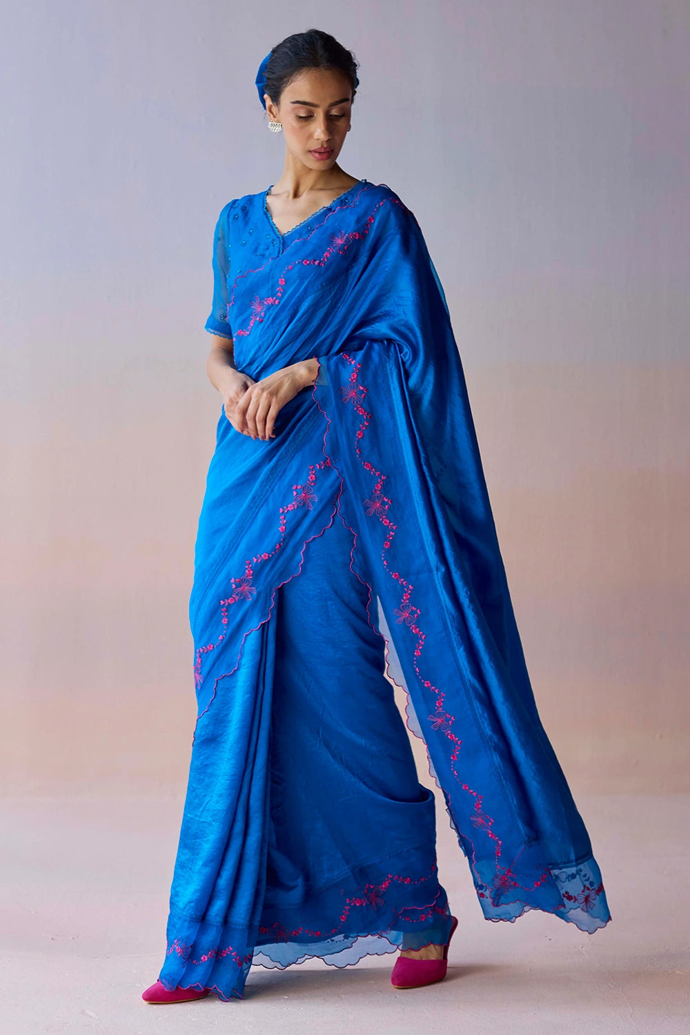 Moonglade Embroidered Saree