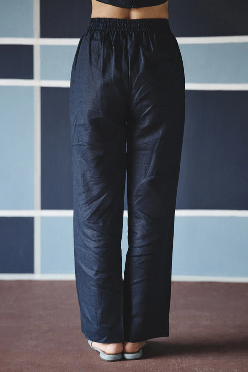Blue Eri Elasticated Pants
