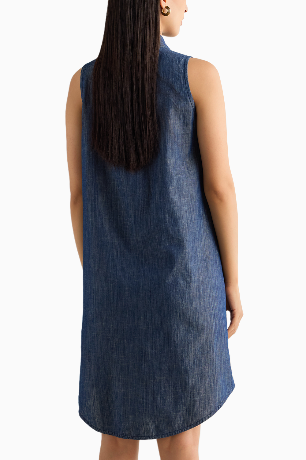 Denim Hand Tuck Dress