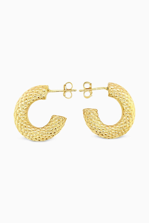 Quilted Glow Hoops