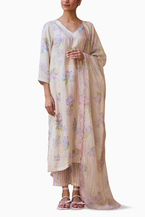 Dawn Magnolia Beige Kurta Set