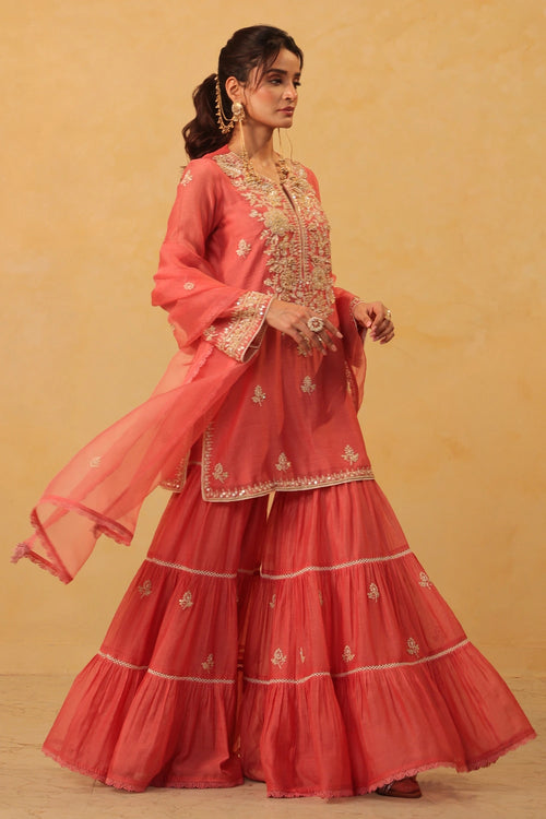 Vaayu Pink Sharara Set
