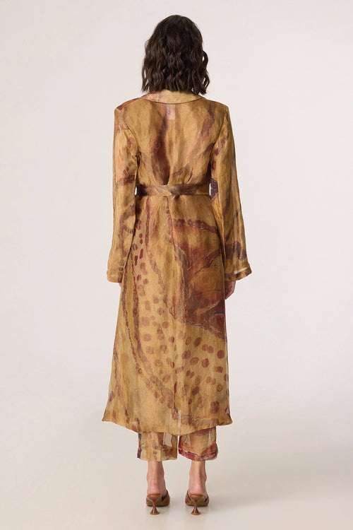 Gold Arleth Bralette with Vellora Trousers and Belen Trench