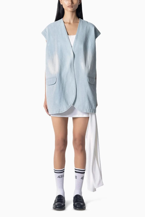 Blue Demim Waistcoat