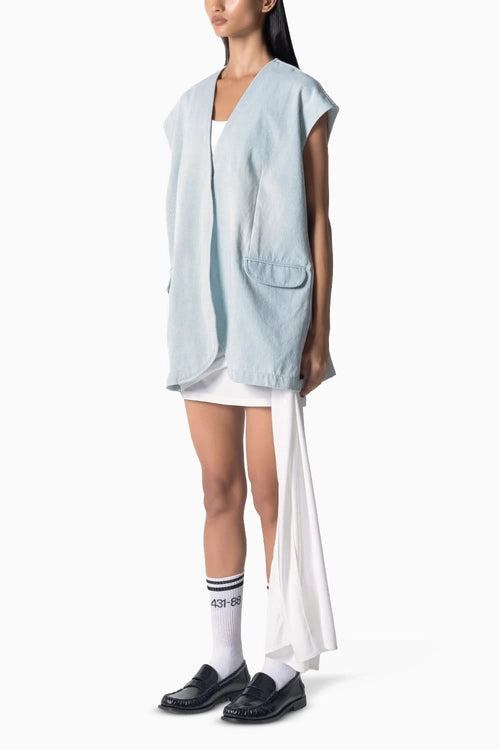 Blue Demim Waistcoat