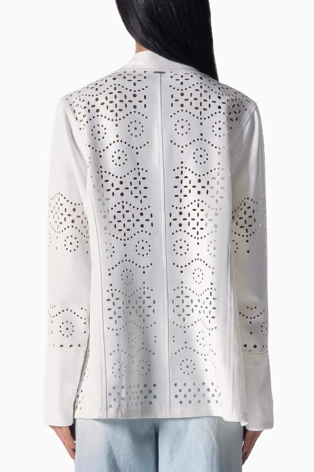 White Boston Biker Jacket