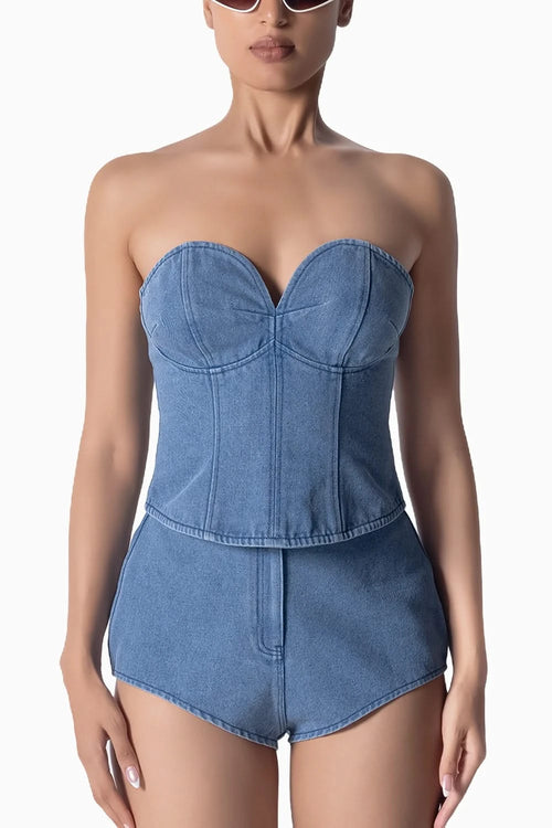 Blue Denim Shorts