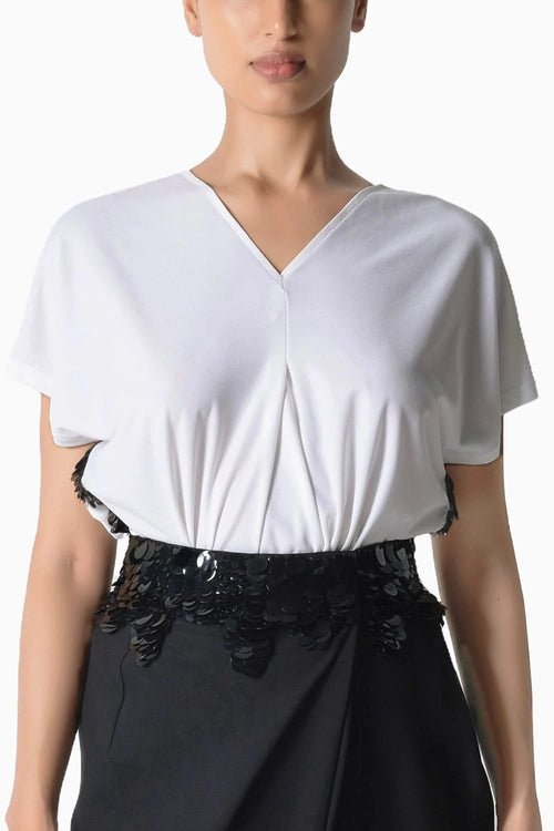 White  Pleated Top 2.0
