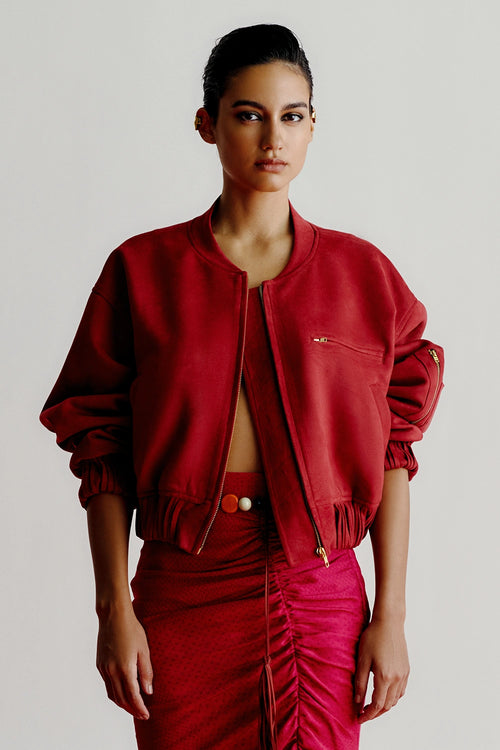Red Bomber Jacket