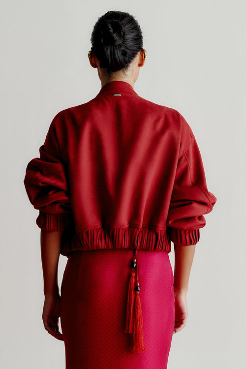 Red Bomber Jacket