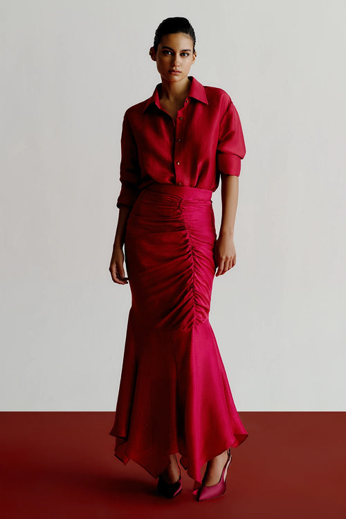 Poppy Shirt With Aster Skirt Set