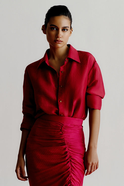 Poppy Shirt With Aster Skirt Set