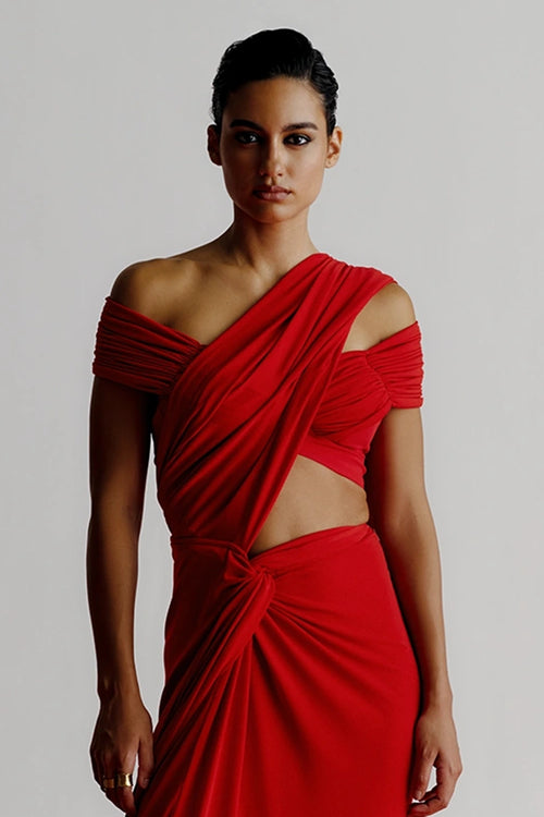 Velora Blouse With Knot Sari